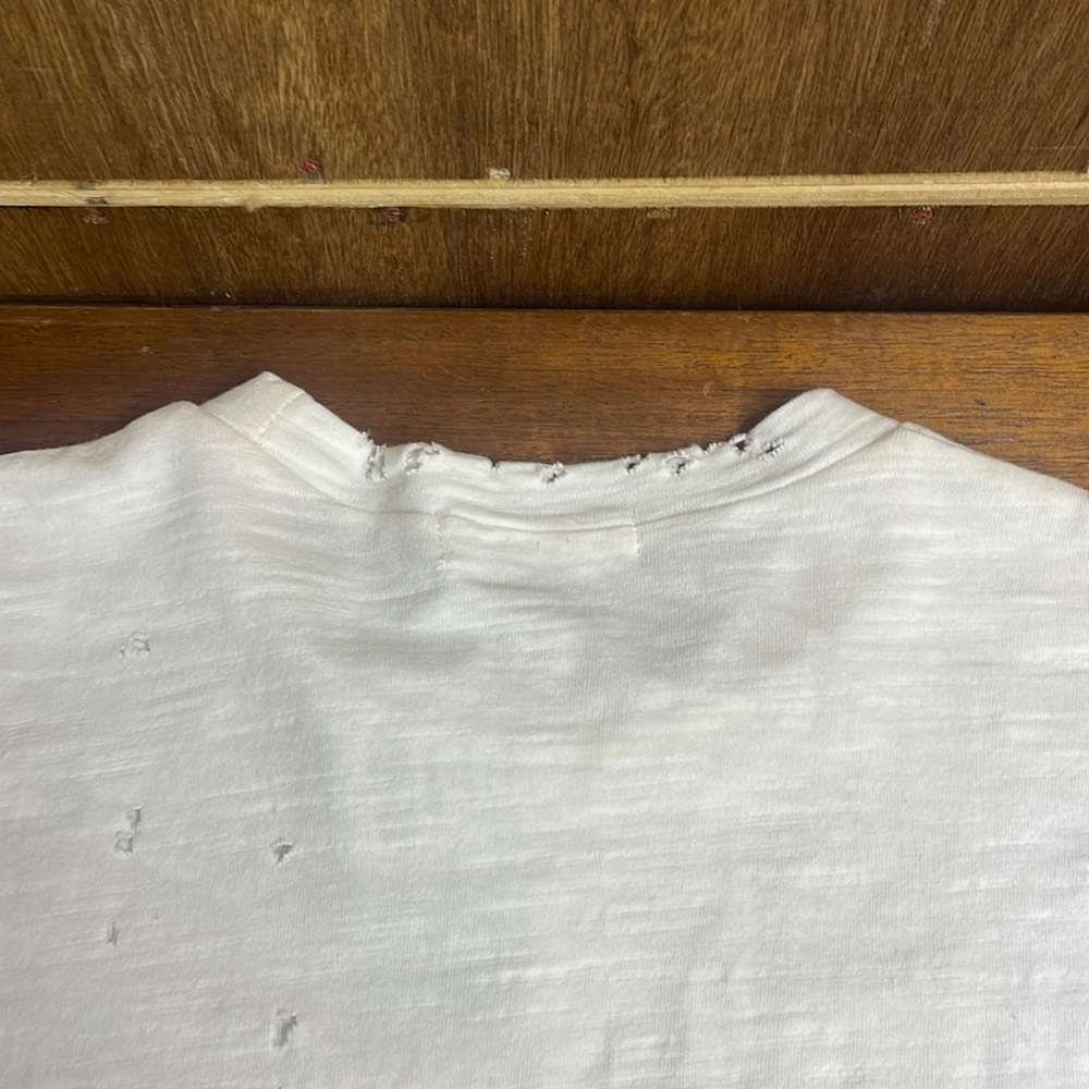 EPTM T-Shirt “The Distressed Long Tee” in Cream White by The Perfect Example T-9 - Picture 10 of 11
